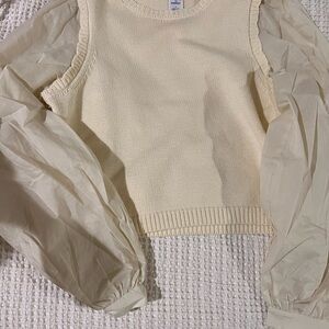 Melrose and Market Cream Knit Sweater size M like brand new
